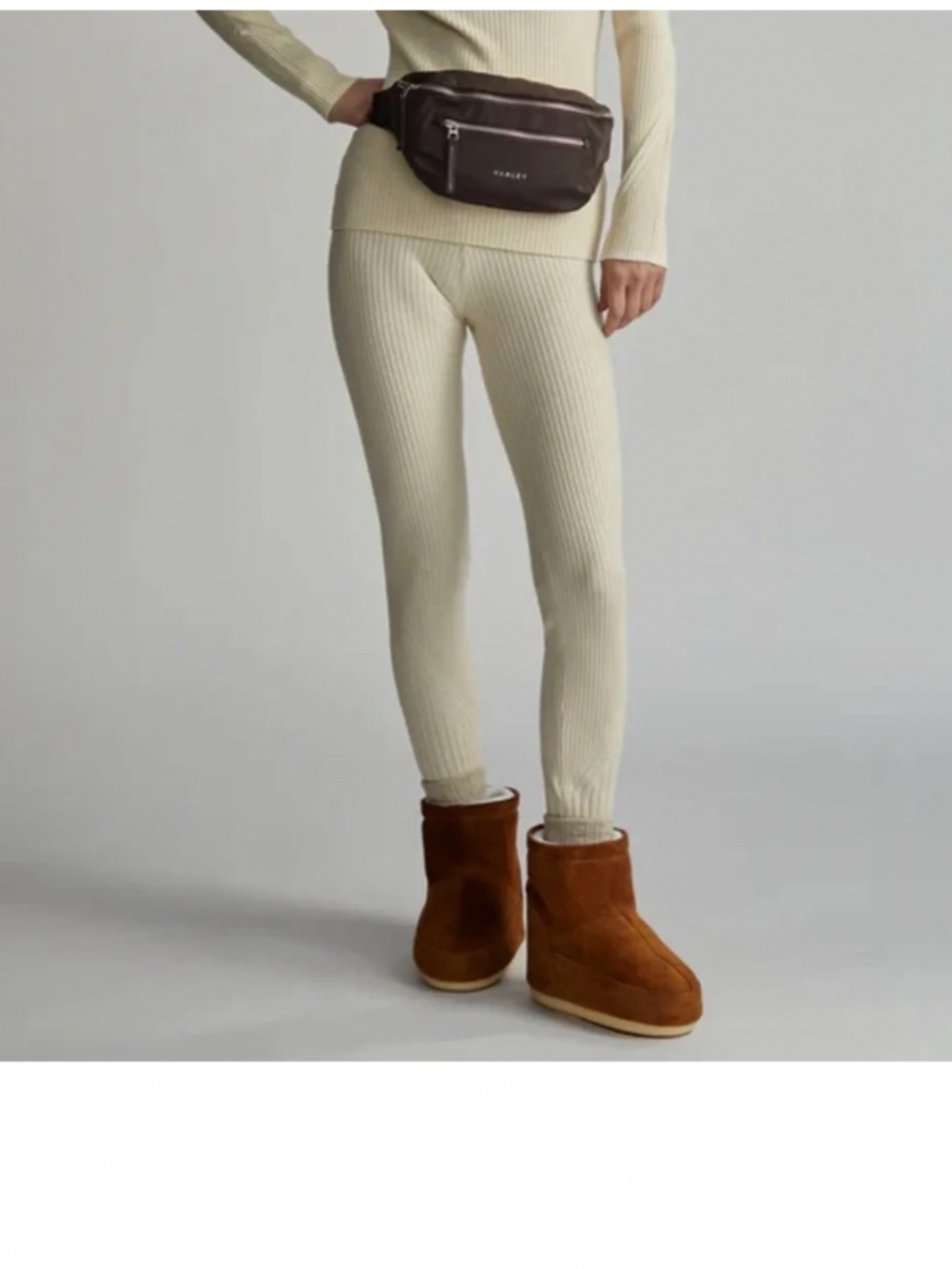 VARLEY Knit Ribbed Pants Leggings Size S